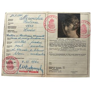 Original WWII German Personal-Ausweis (Dowód Osobisty) Krakau in Poland