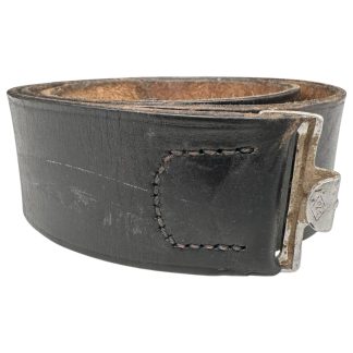 Original WWII German army leather belt - Wehrmacht equipment - militaria collectibles