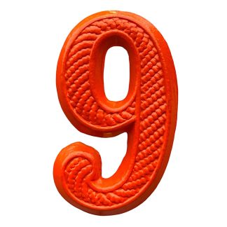 Originele Pre 1940 Nederlands leger metalen '9' eenheid embleem voor veldmuts 