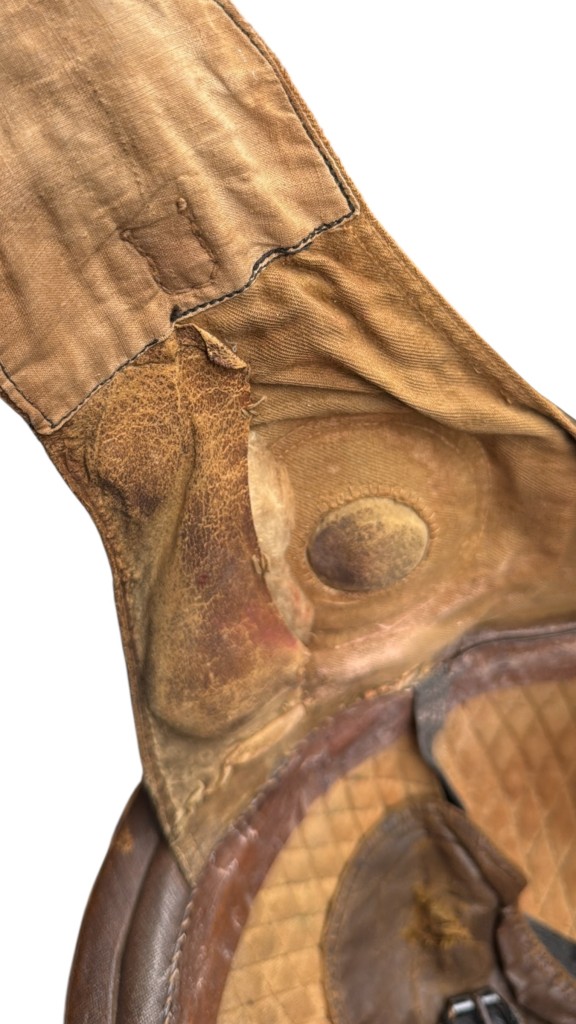 Original Pre 1940 Dutch/French 'Luchtvaartafdeeling' flight helmet Vliegerhelm - Image 4