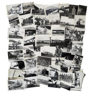 Original WW1 Belgian Air Force photo collection with aircraft machine guns nose art pilots animals and rare First World War aviation images.