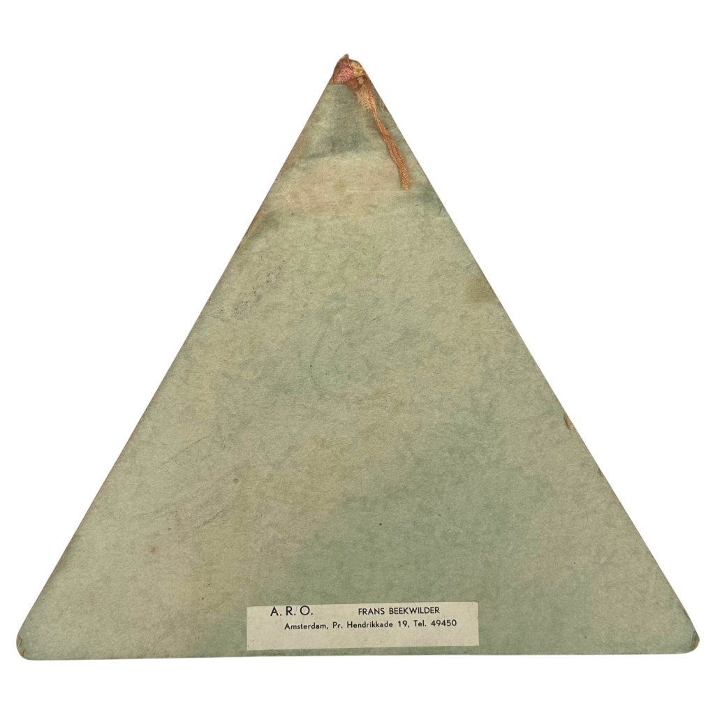 Original WWII Dutch NSB W.A. carton window sign - Image 4