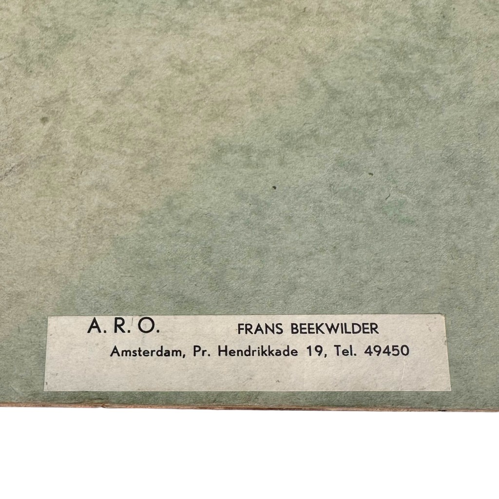 Original WWII Dutch NSB W.A. carton window sign - Image 5