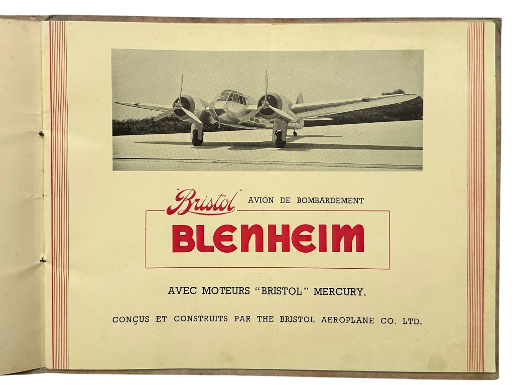 Original 1930s British/French Bristol Blenheim Bomber Brochure - Image 5