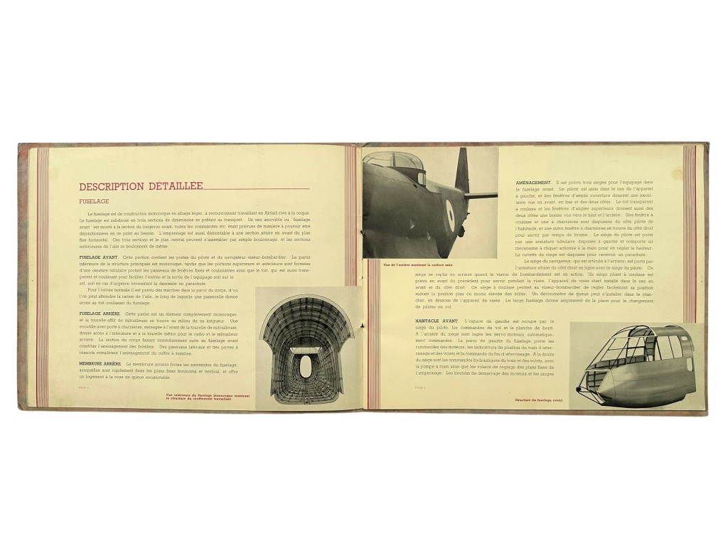 Original 1930s British/French Bristol Blenheim Bomber Brochure - Image 7