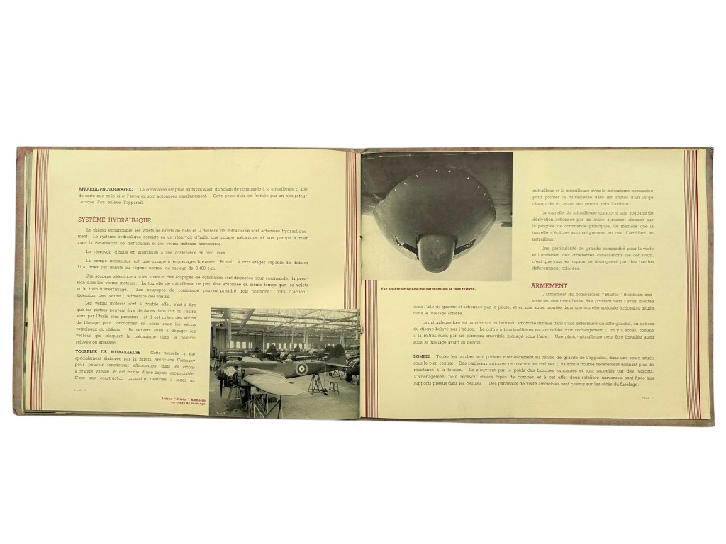 Original 1930s British/French Bristol Blenheim Bomber Brochure - Image 13