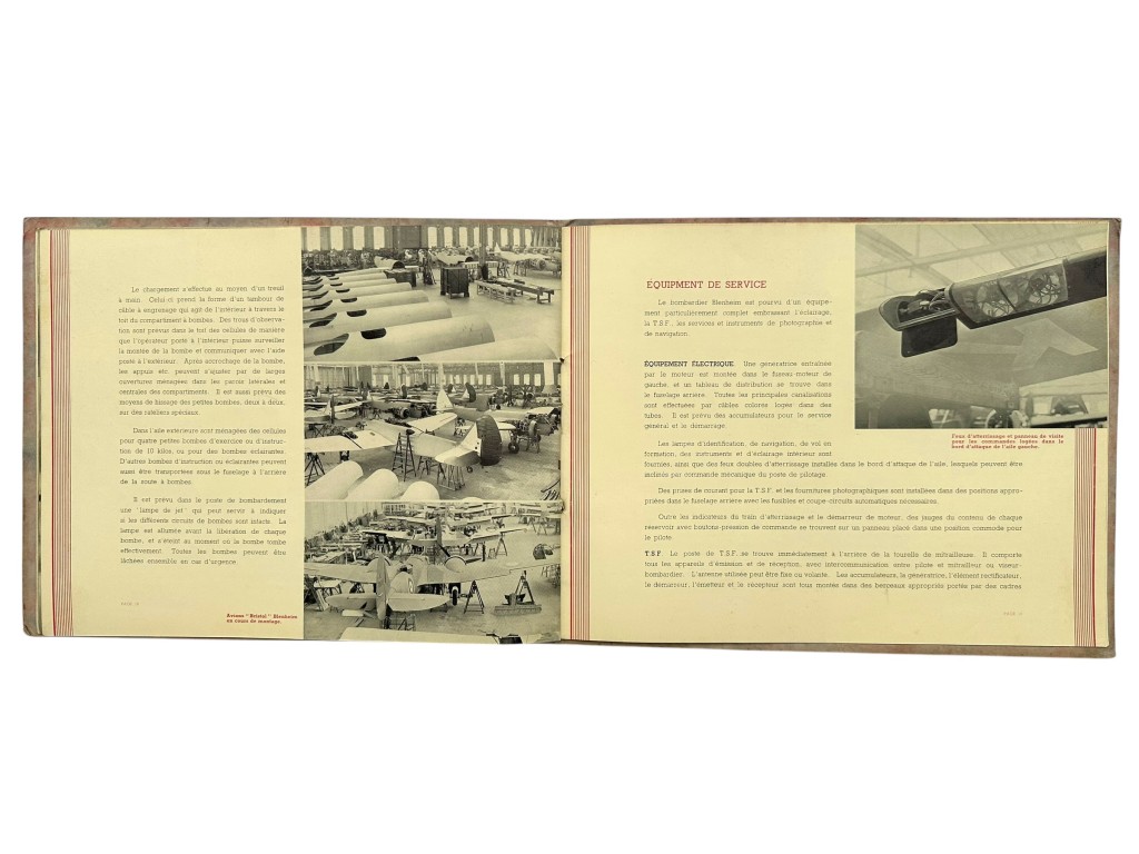 Original 1930s British/French Bristol Blenheim Bomber Brochure - Image 14