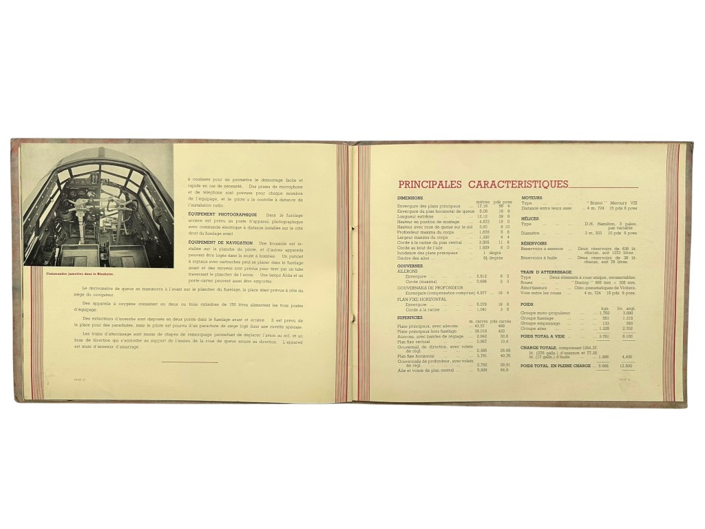 Original 1930s British/French Bristol Blenheim Bomber Brochure - Image 15