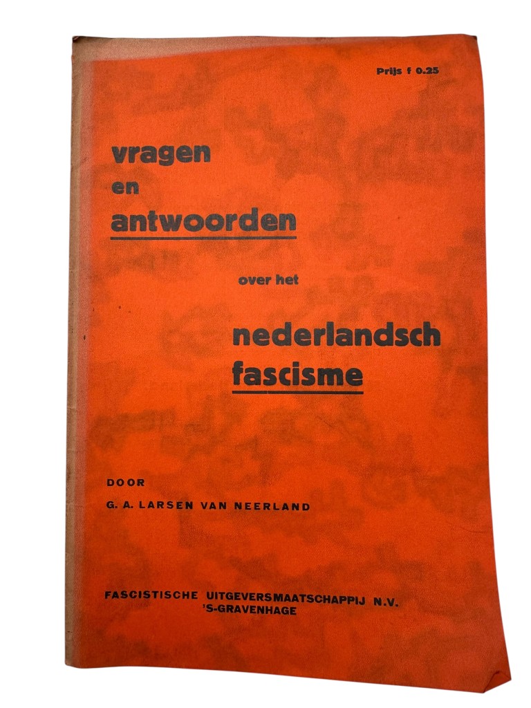 Original early 1930s Dutch set of three Fascist brochures