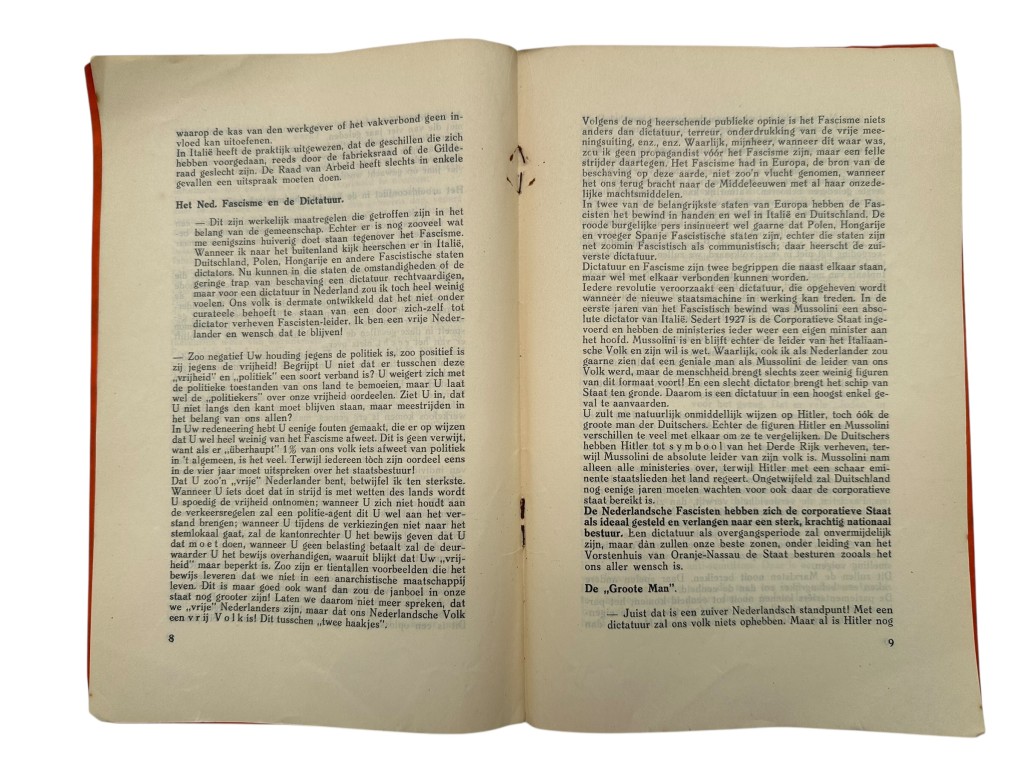 Original early 1930s Dutch set of three Fascist brochures - Image 9