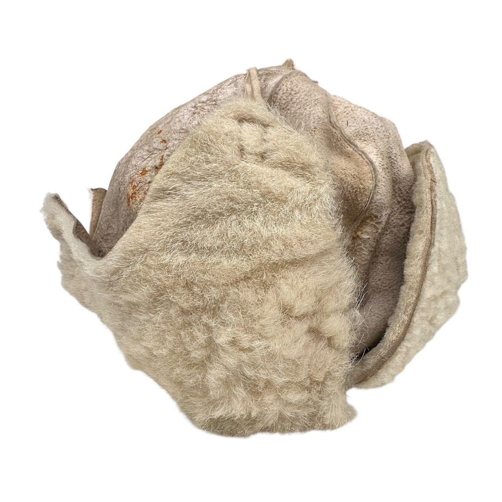 Original WWII German army sheepskin winter hat - Image 3