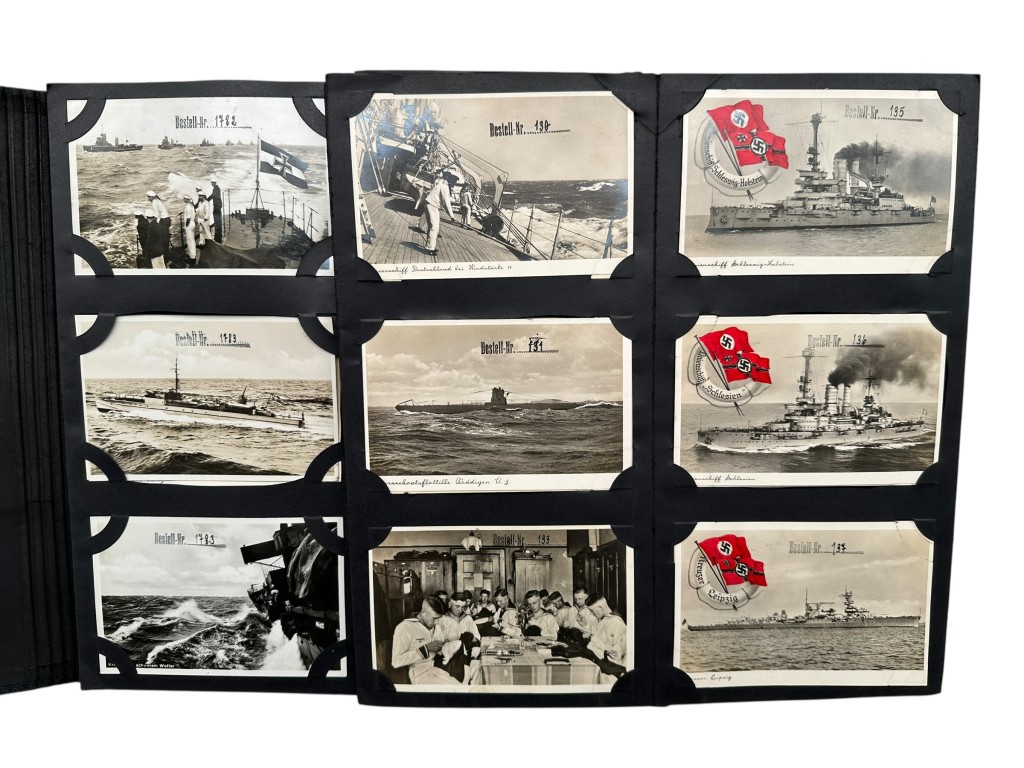 Original WWII German Kriegsmarine Fritz Finke Postkartenmuster (126 post cards) - Image 26