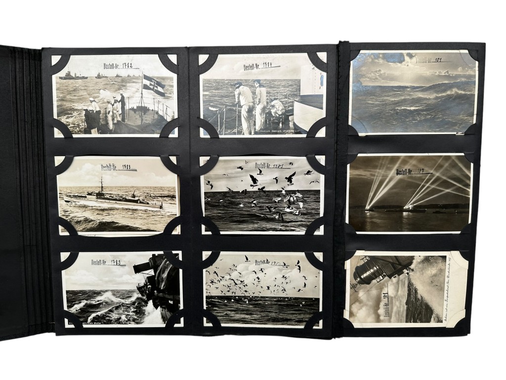 Original WWII German Kriegsmarine Fritz Finke Postkartenmuster (126 post cards) - Image 24