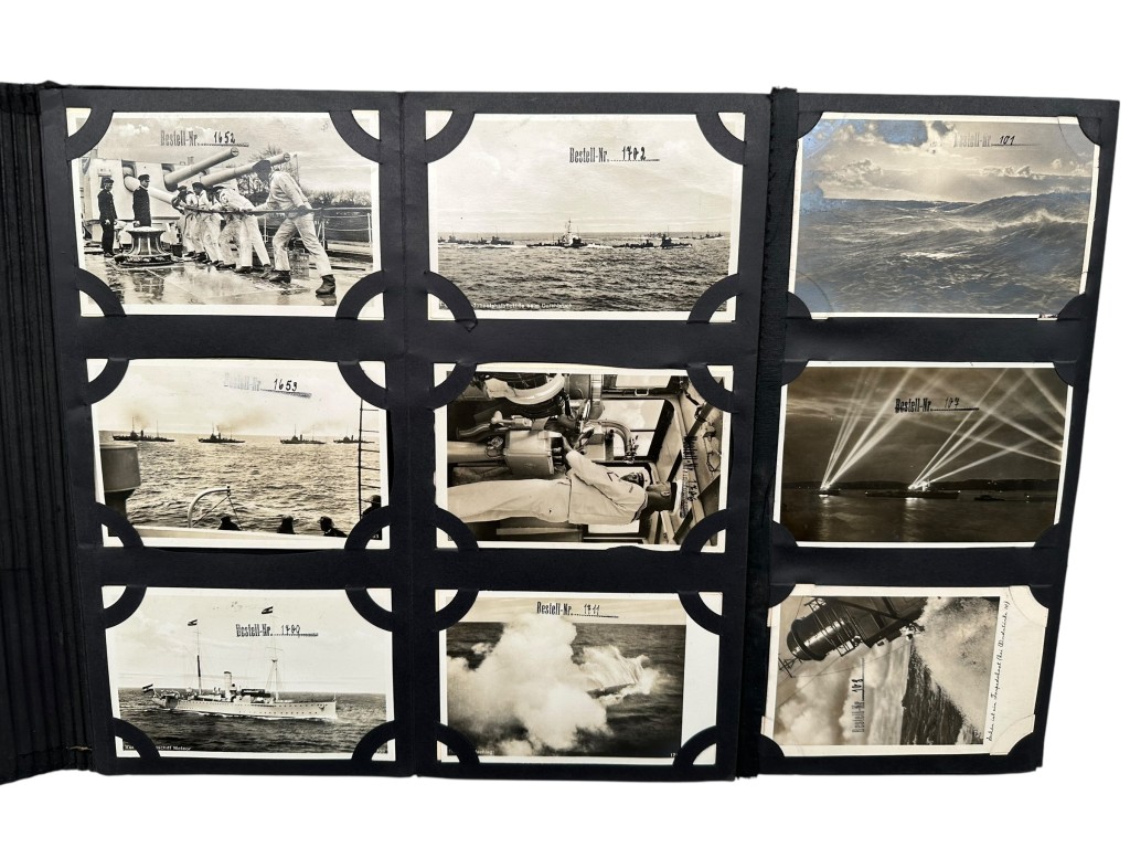 Original WWII German Kriegsmarine Fritz Finke Postkartenmuster (126 post cards) - Image 21