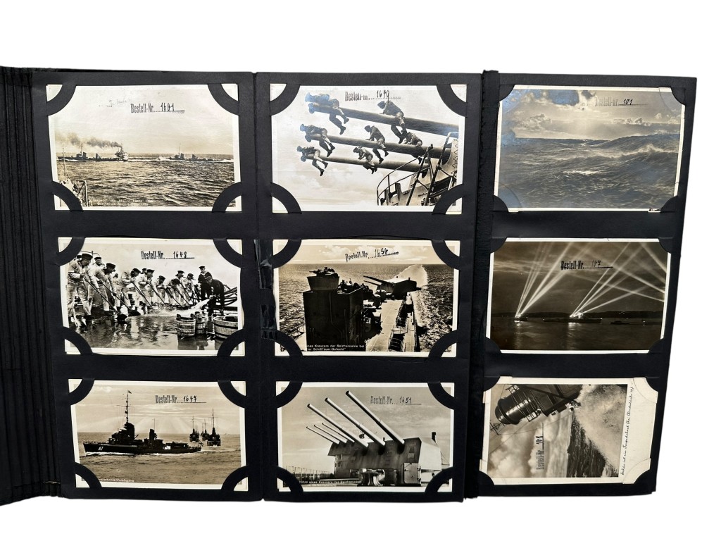 Original WWII German Kriegsmarine Fritz Finke Postkartenmuster (126 post cards) - Image 20
