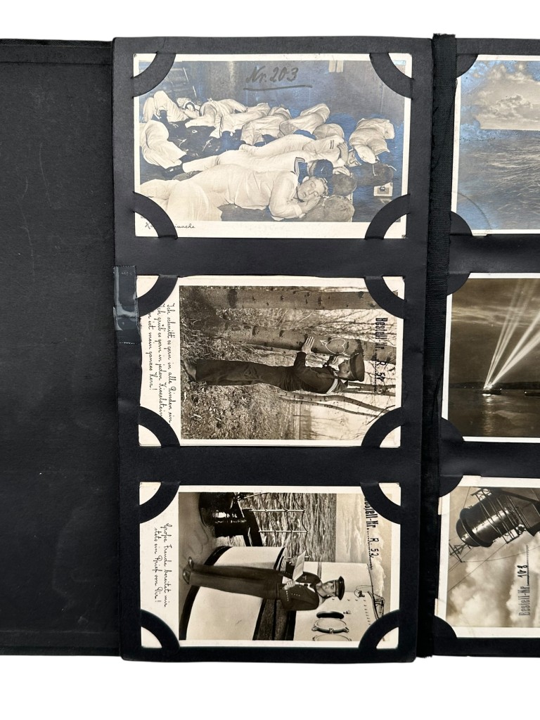 Original WWII German Kriegsmarine Fritz Finke Postkartenmuster (126 post cards) - Image 19