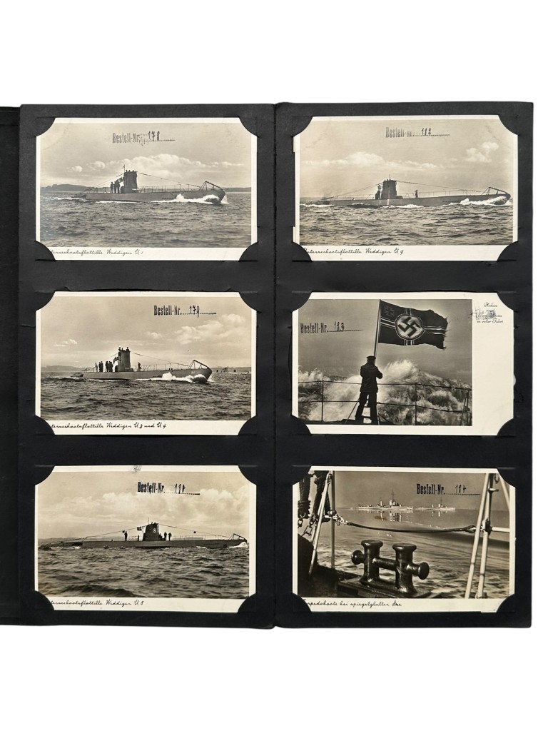 Original WWII German Kriegsmarine Fritz Finke Postkartenmuster (126 post cards) - Image 16