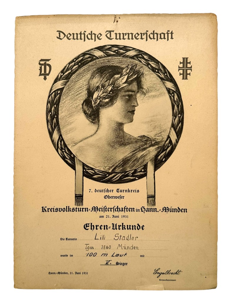 Original 1926-1937 German sports citations grouping Hann. Münden - Image 7