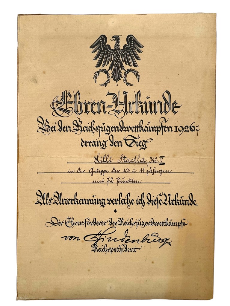 Original 1926-1937 German sports citations grouping Hann. Münden - Image 9