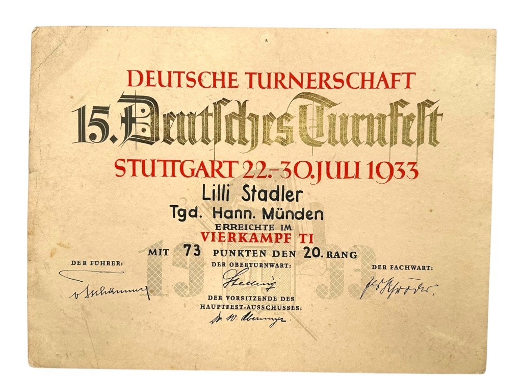 Original 1926-1937 German sports citations grouping Hann. Münden - Image 8