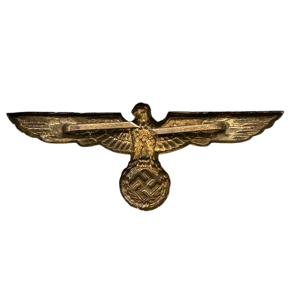 Original WWII German Kriegsmarine metal visor cap eagle - Image 3