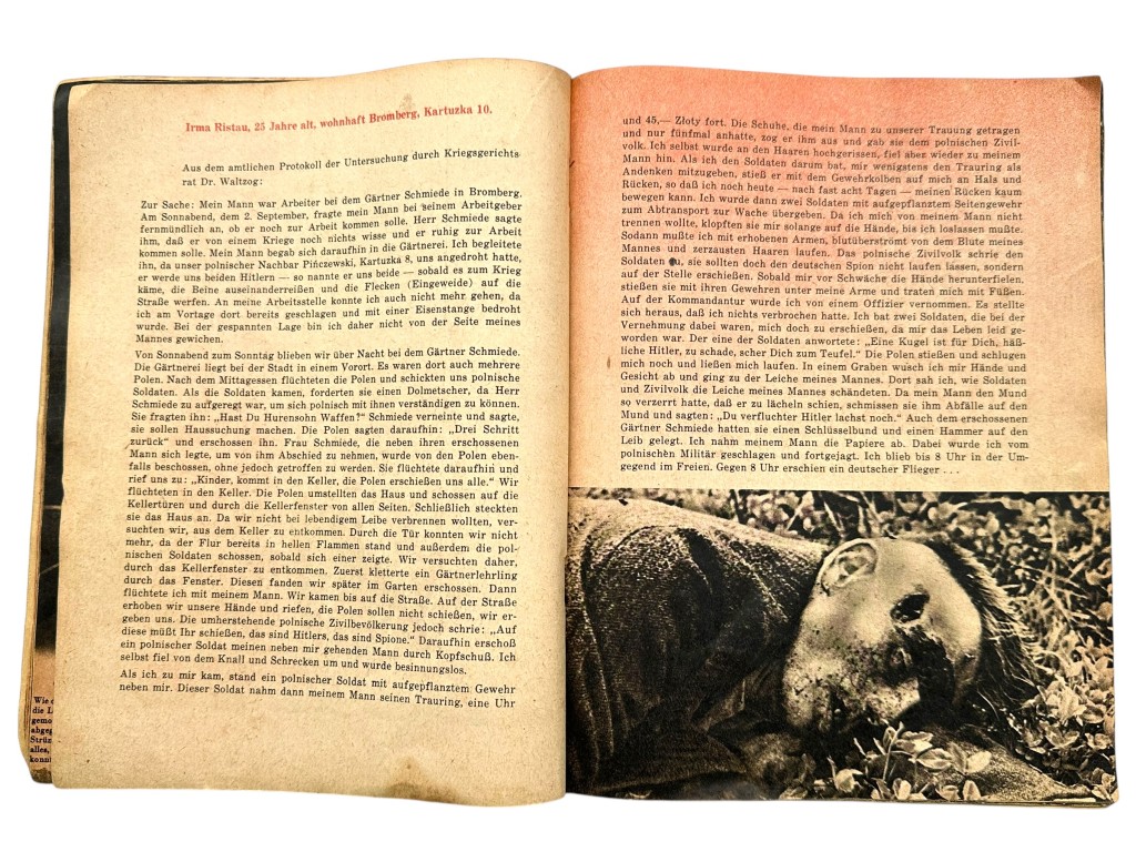Original WWII German brochure 'Polnische Blutschuld' - Image 8