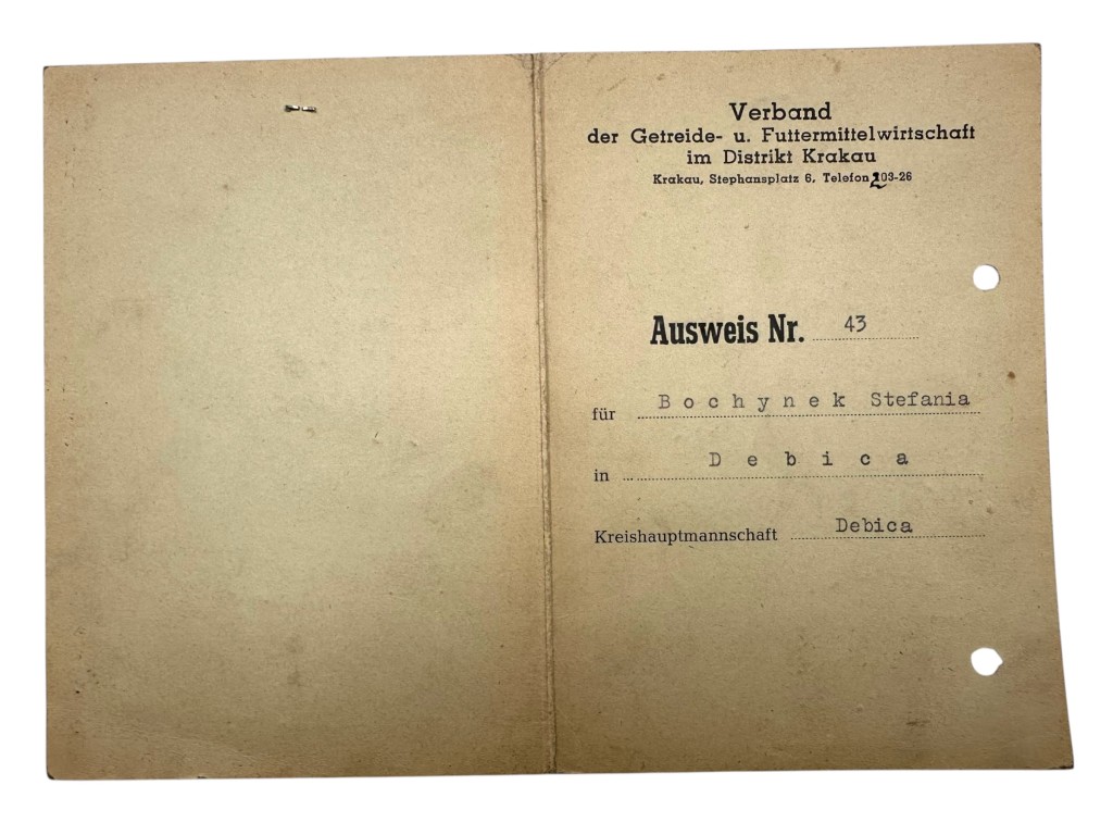 Original WWII German/Polish set Identity cards Debica and Krakow 1944 - Image 7