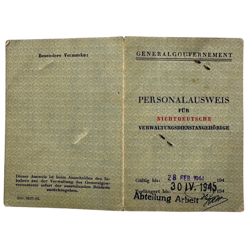 Original WWII German Ausweis from occupied Poland - Tschenstochau and Radom - Image 4