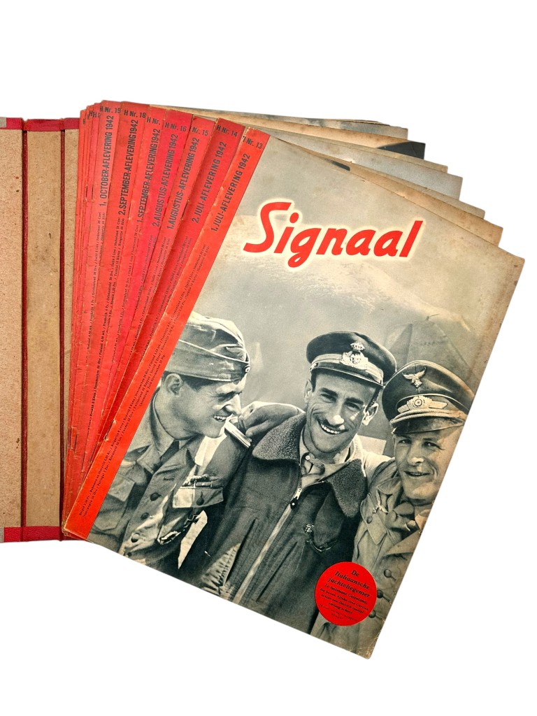 Original WWII Dutch Signaal propaganda folder with magazines 1942 - Image 5