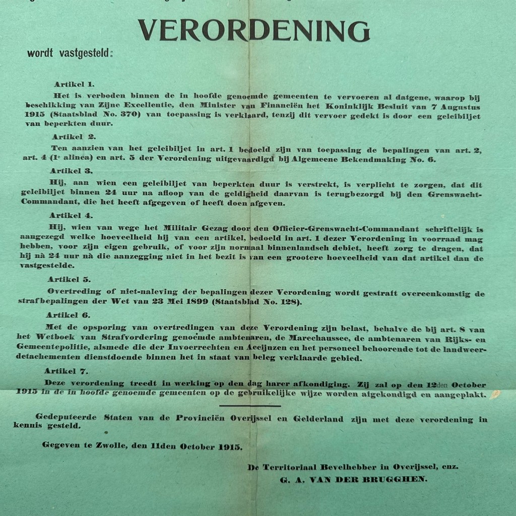 Original WW1 Dutch poster Territorial Command Zwolle 1915 - Image 3