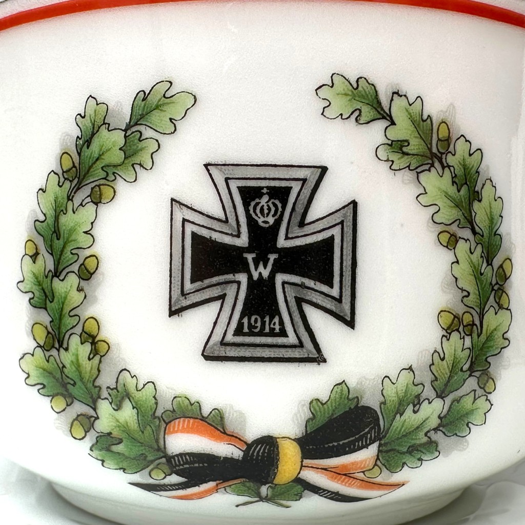 Original WW1 German army porcelain cup and saucer - Image 2