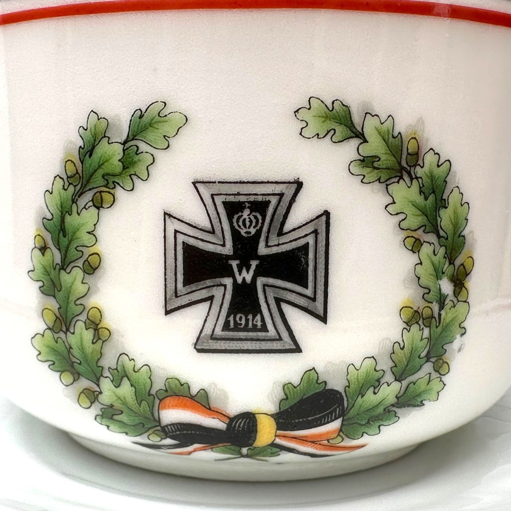 Original WW1 German army porcelain cup and saucer - Image 2