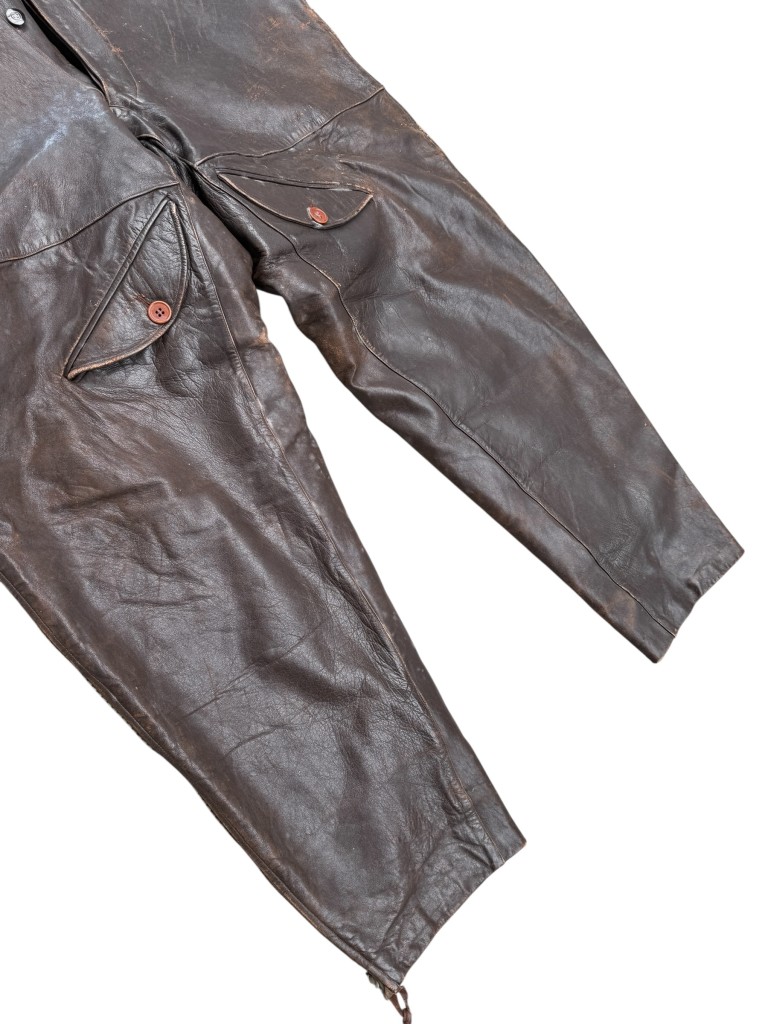 Original Pre 1940 Dutch/French 'Luchtvaartafdeeling' flight trousers - Image 3