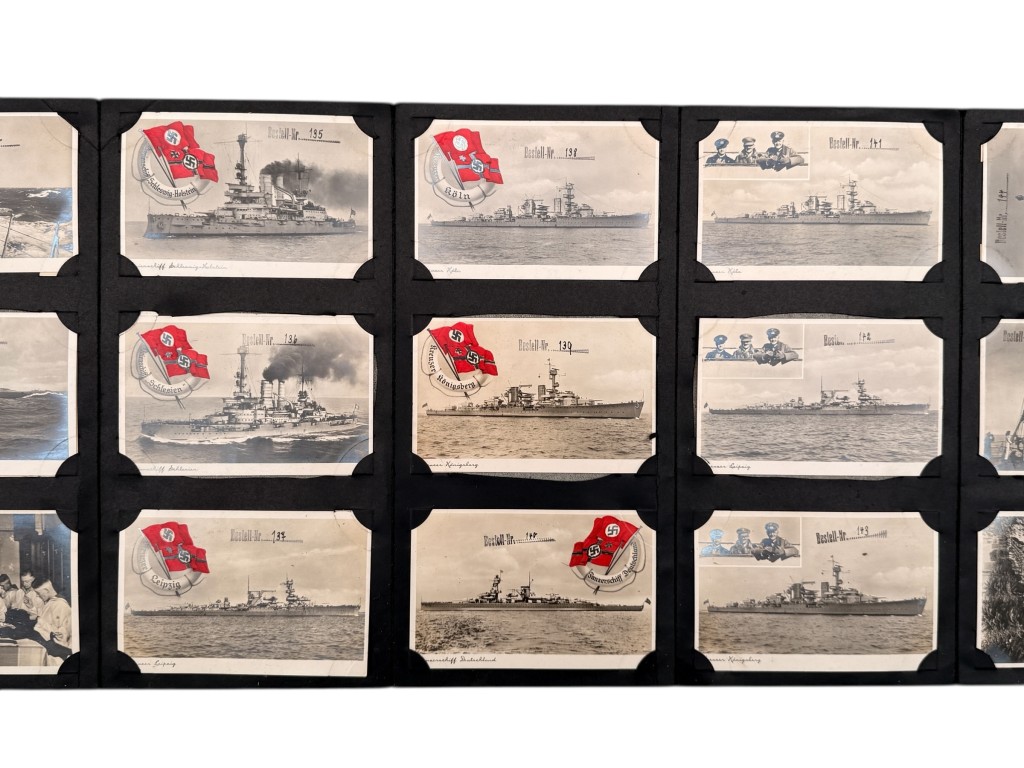 Original WWII German Kriegsmarine Fritz Finke Postkartenmuster (126 post cards) - Image 8