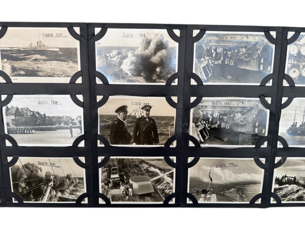 Original WWII German Kriegsmarine Fritz Finke Postkartenmuster (126 post cards) - Image 9