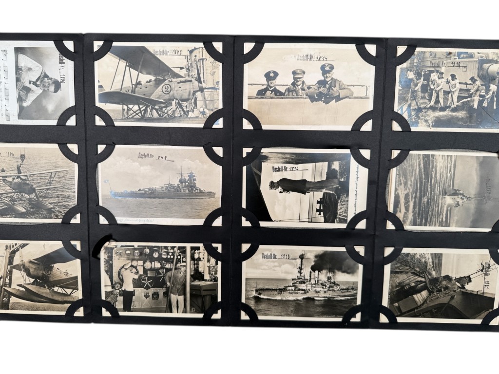 Original WWII German Kriegsmarine Fritz Finke Postkartenmuster (126 post cards) - Image 7