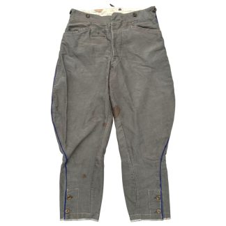 Originele Nederlandse leger infanterie zomerbroek 1920 1929 met blauwe bies vooroorlogs militair uniform Nederland