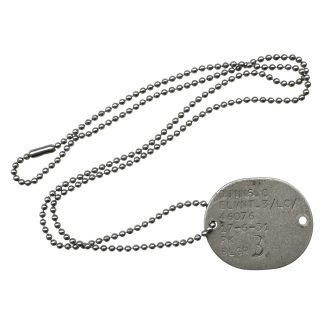 Origineel Nederlands Korea Oorlog militair naamplaatje dog tag 1950-1953 Nederlandse militair US Navy USMC model militaria verzamelobject