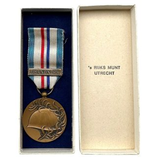 Originele Nederlandse VN Libanon 1979 herinneringsmedaille met gesp in doos Rijks Munt Utrecht militaria