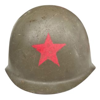 Original Czechoslovak M53 helmet red star Cold War Czech military steel helmet - militaria