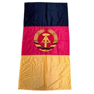 Original East German DDR flag banner with hammer and compass emblem Cold War GDR flag 240 x 135 cm