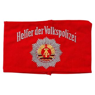 Original DDR Helfer der Volkspolizei armband, Cold War East Germany Volkspolizei auxiliary patch, rare GDR police collectible - militaria