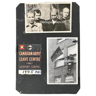 Originele WO2 foto vier kaalgeschoren vrouwen na bevrijding Nederland 1945 collaboratie bestraffing