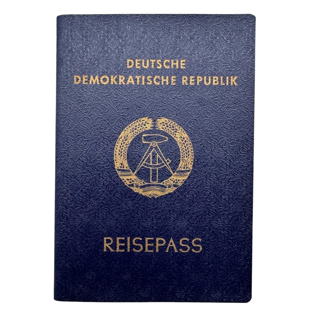 Original Cold War era DDR Reisepass from Strausberg
