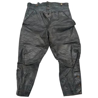 Originele Nederlandse leger leren motorrijdersbroek 1938 pre WO2 mobilisatie motorbroek Nederlandse landmacht militair leer uniform