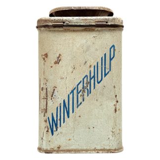 Originele Belgische Winterhulp collectebus Tweede Wereldoorlog metalen inzamelbus WO2 verzamelobject België