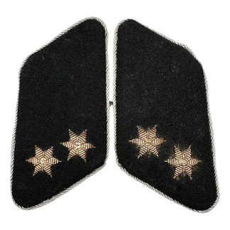 Nederlandse Marechaussee 1ste luitenant kraagspiegels WOII set mint conditie originele ranginsignes Koninklijke Marechaussee Tweede Wereldoorlog