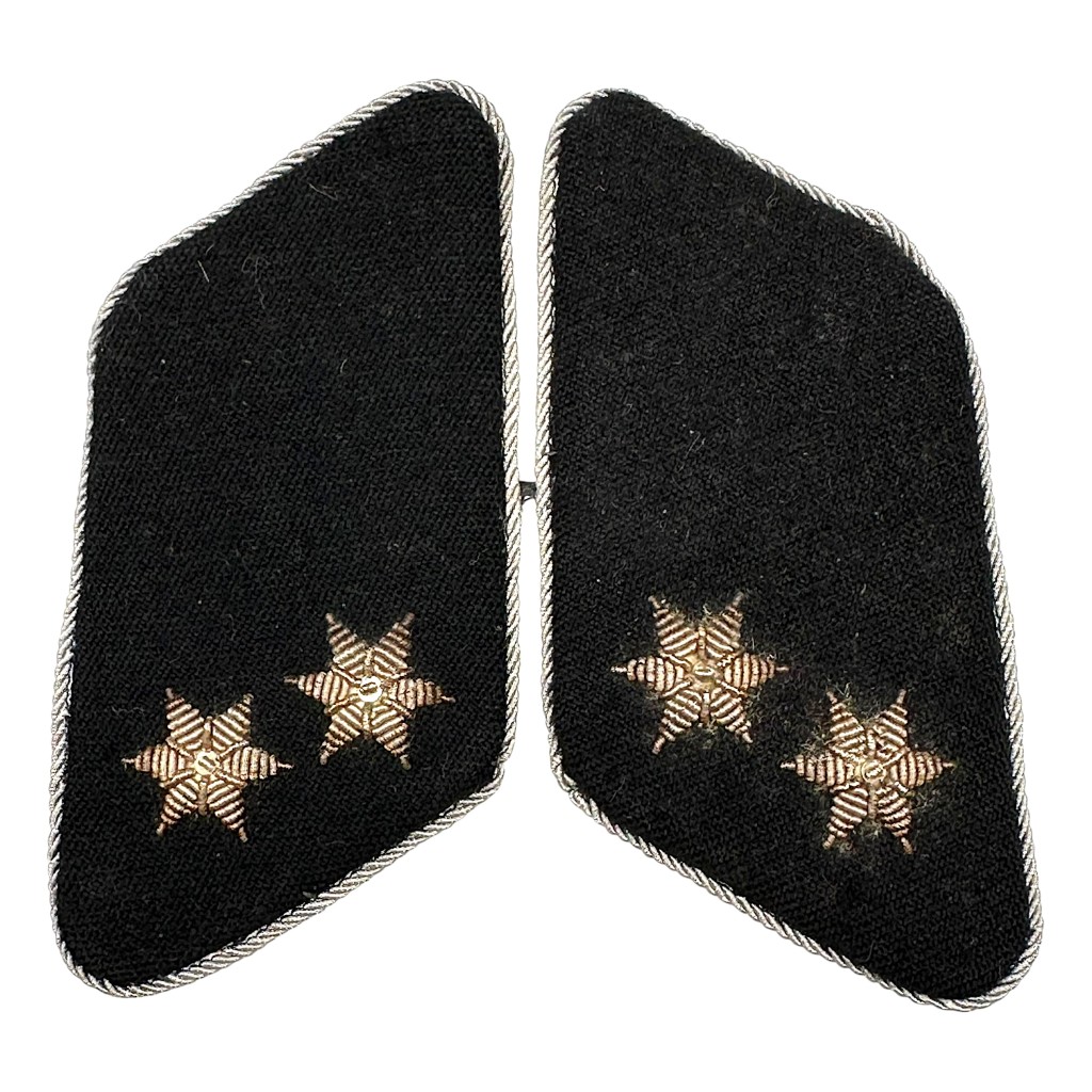 Nederlandse Marechaussee 1ste luitenant kraagspiegels WOII set mint conditie originele ranginsignes Koninklijke Marechaussee Tweede Wereldoorlog