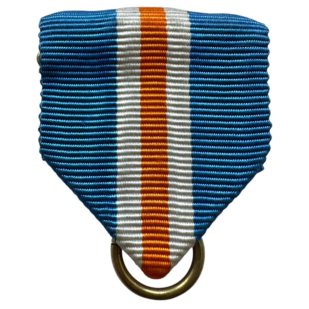 Original WWII Dutch NSB Mussertkruis medal ribbon with ring