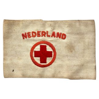Original WWII Dutch Red Cross 'Nederland' armband